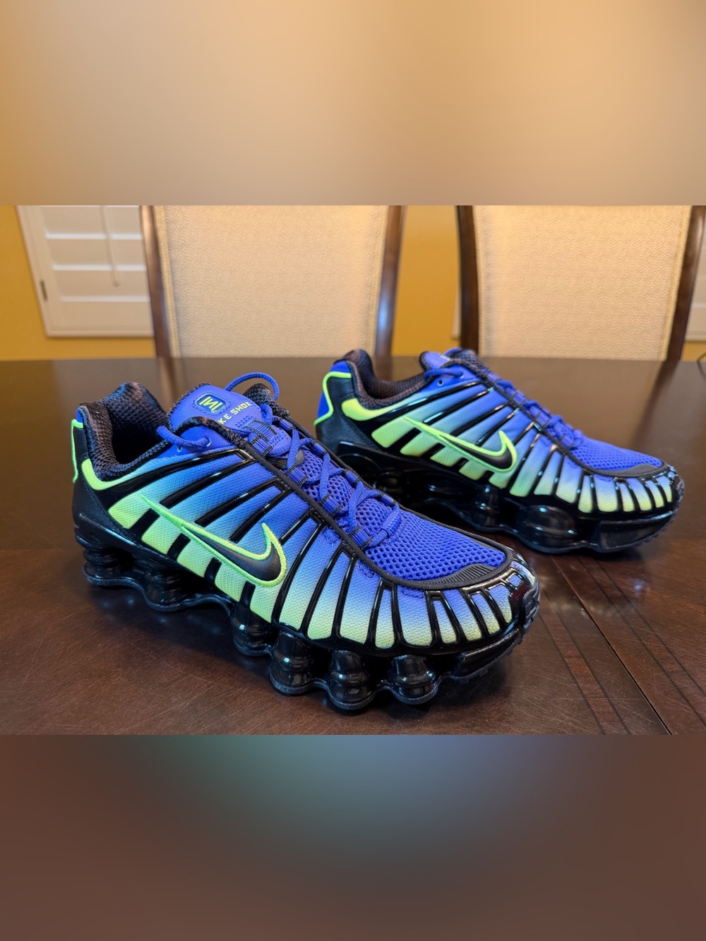 New Nike Shox TL Blue Volt Sneakers Shoes Size US 7